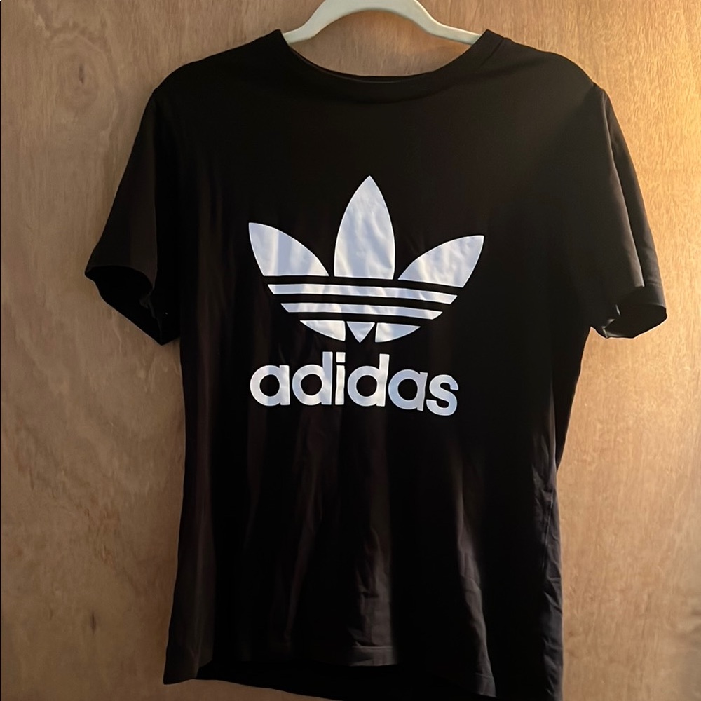 Adidas Black T-Shirt with White Logo
